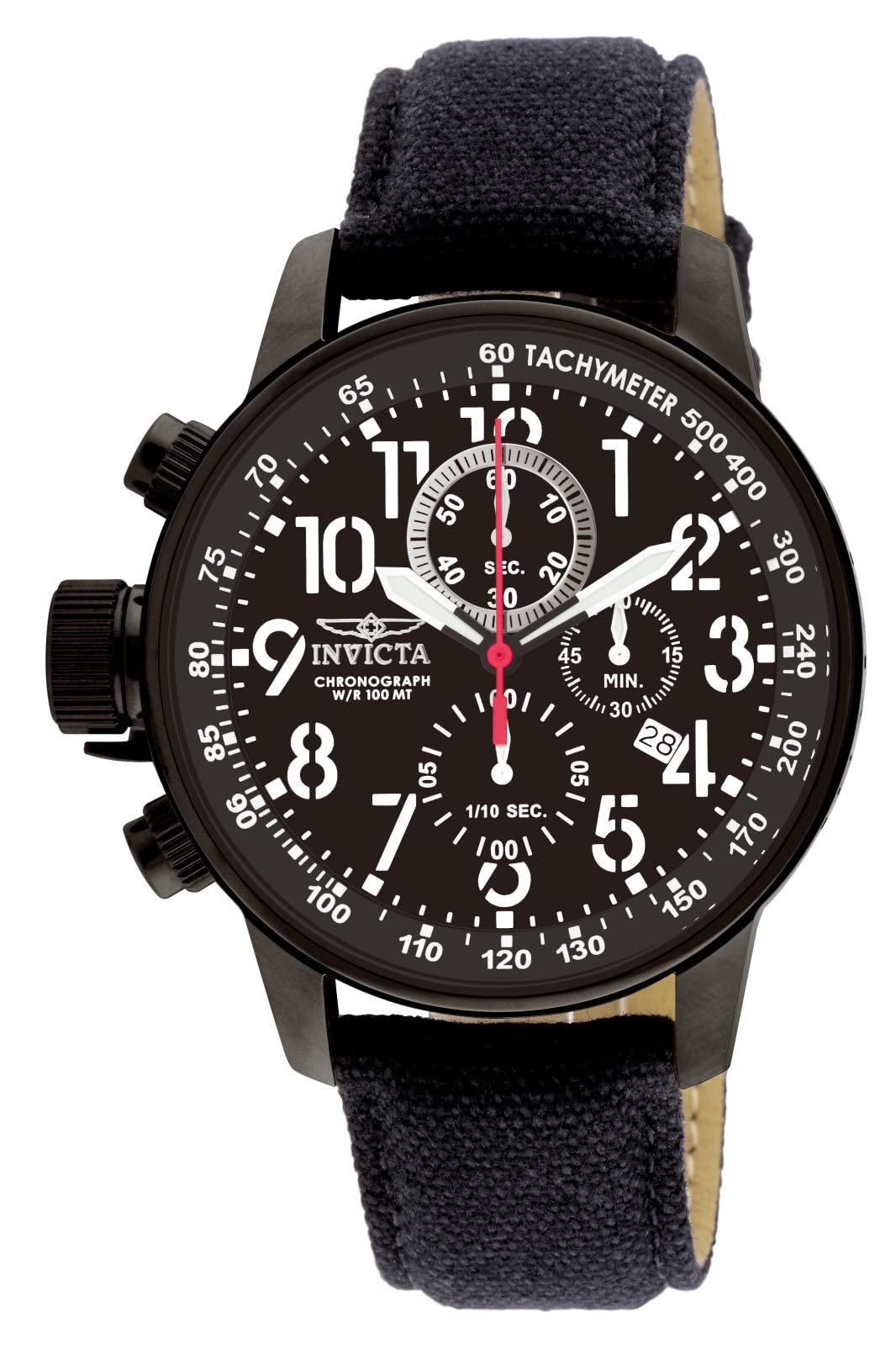 Invicta I-Force 1517 Men's Watch - Waterproof - Analogue - Quartz Movement - stainless steel with black dial - 46mm