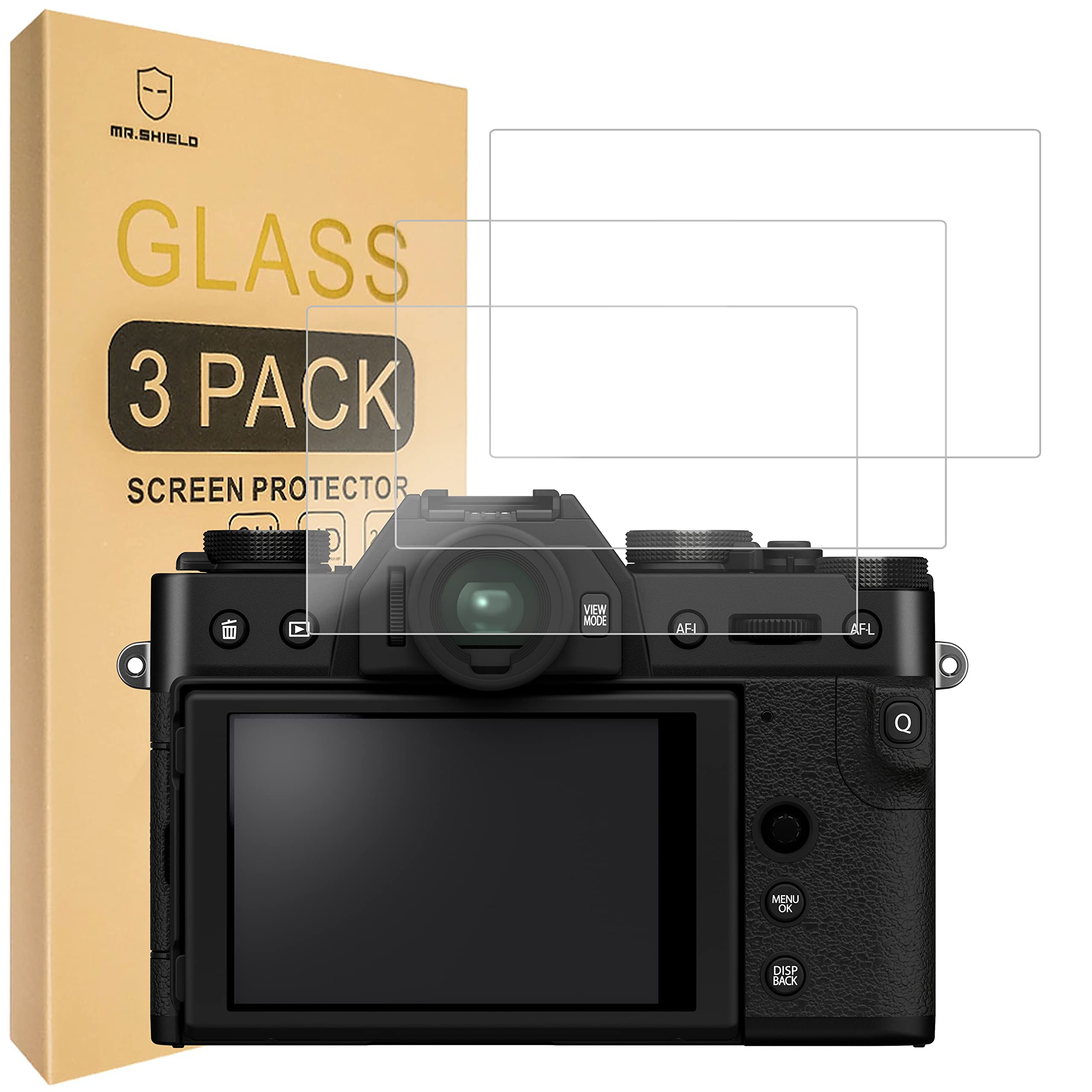 Mr.Shield Screen Protector For Fujifilm X-T30, X-T30 II, X-T20, X-T10, XT30, XT30 II, XT20, XT10 Camera [Tempered Glass] [9H Hardness] [3-Pack] Screen Protector