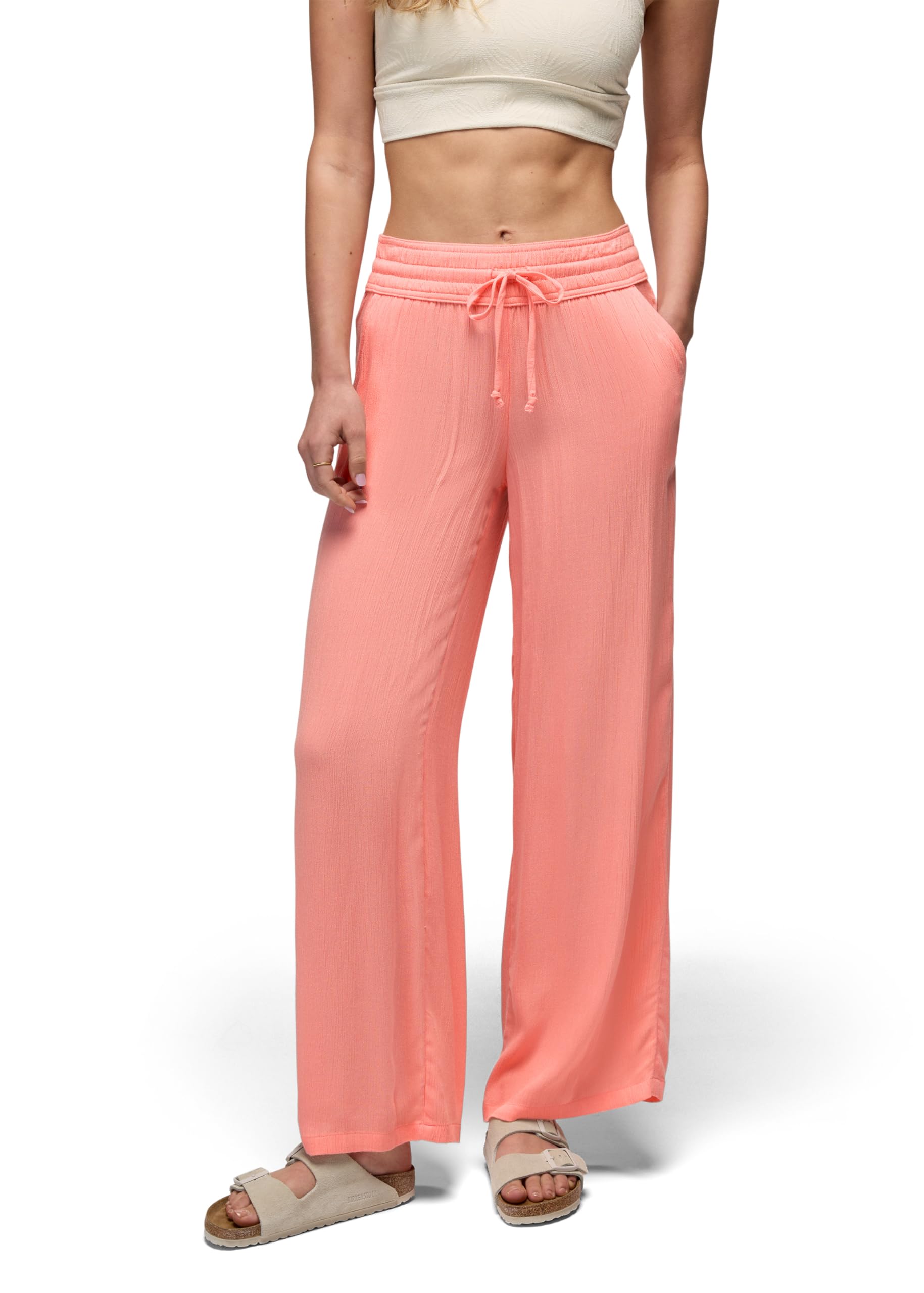 prAna Womens Fernie Beach Pant, Soft Guava, Small
