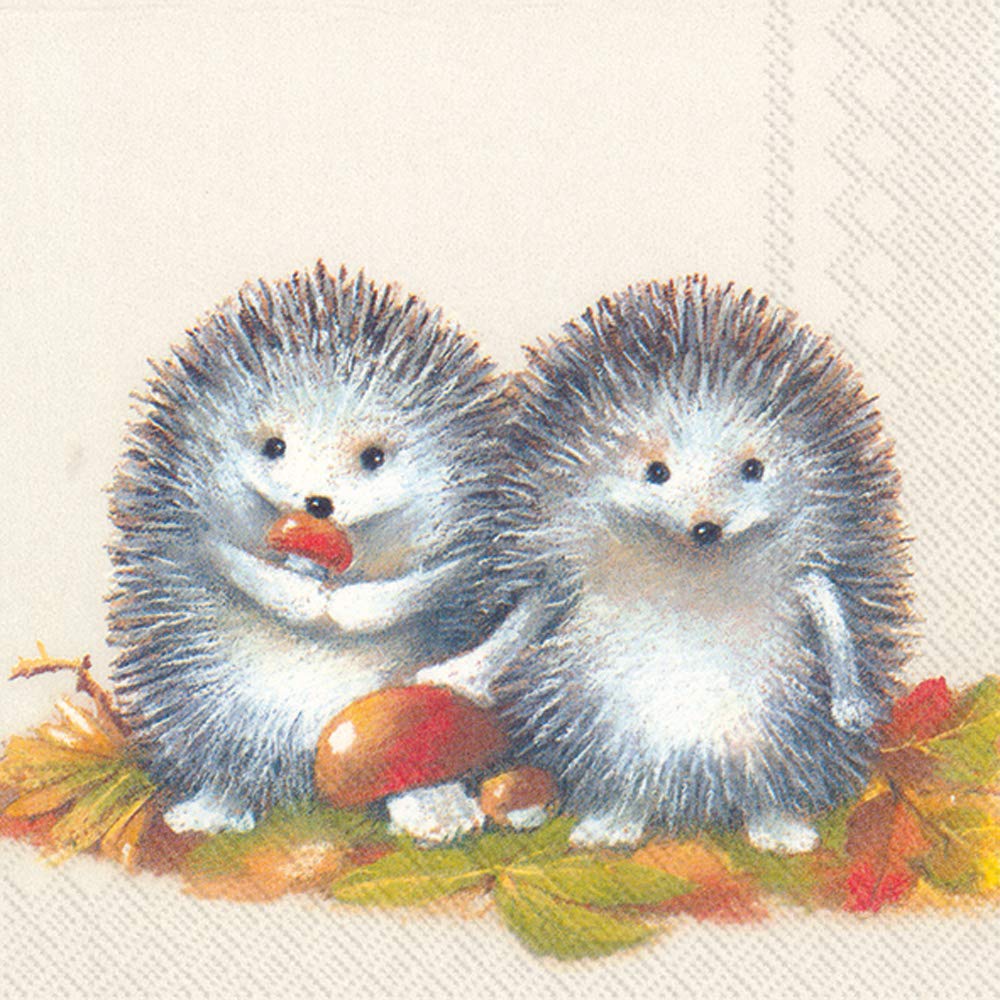 Boston International L819660 IHR Lunch Paper Napkins, 6.5 x 6.5-Inches, Welcome Little Friends Cream