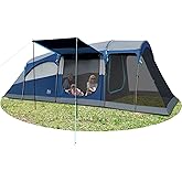 TIMBER RIDGE 8 Person Family Camping Tent with Screen Room, Double Layer Waterproof Weather Resistant Big Tunnel Tent with Rainfly Carry Bag, Large Family Tent for Outdoor Party 20ft x 8ft x 76in