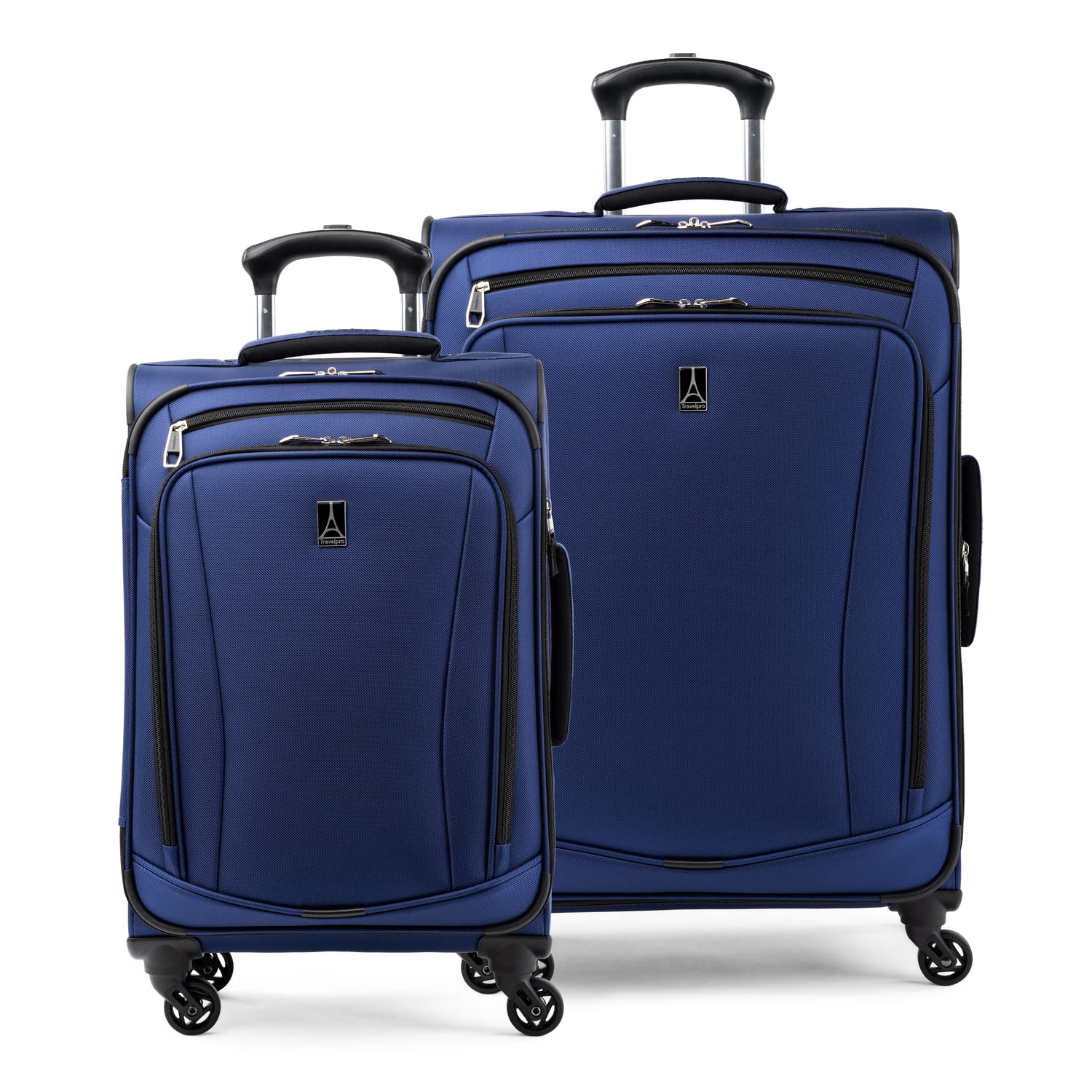 Travelpro Runway 2 Piece Luggage Set, Carry-on & Convertible Medium to Large Check-in Expandable Luggage, 4 Spinner Wheels, Softside Suitcase, Men and Women, Blue