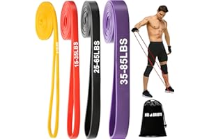 HEIMORIOTO Resistance Bands Set for Pull-Up Assistance & Muscle Training, Exercise Bands for Men/Women, Workout Bands for Full-Body Training, Physical Therapy, Body Stretching