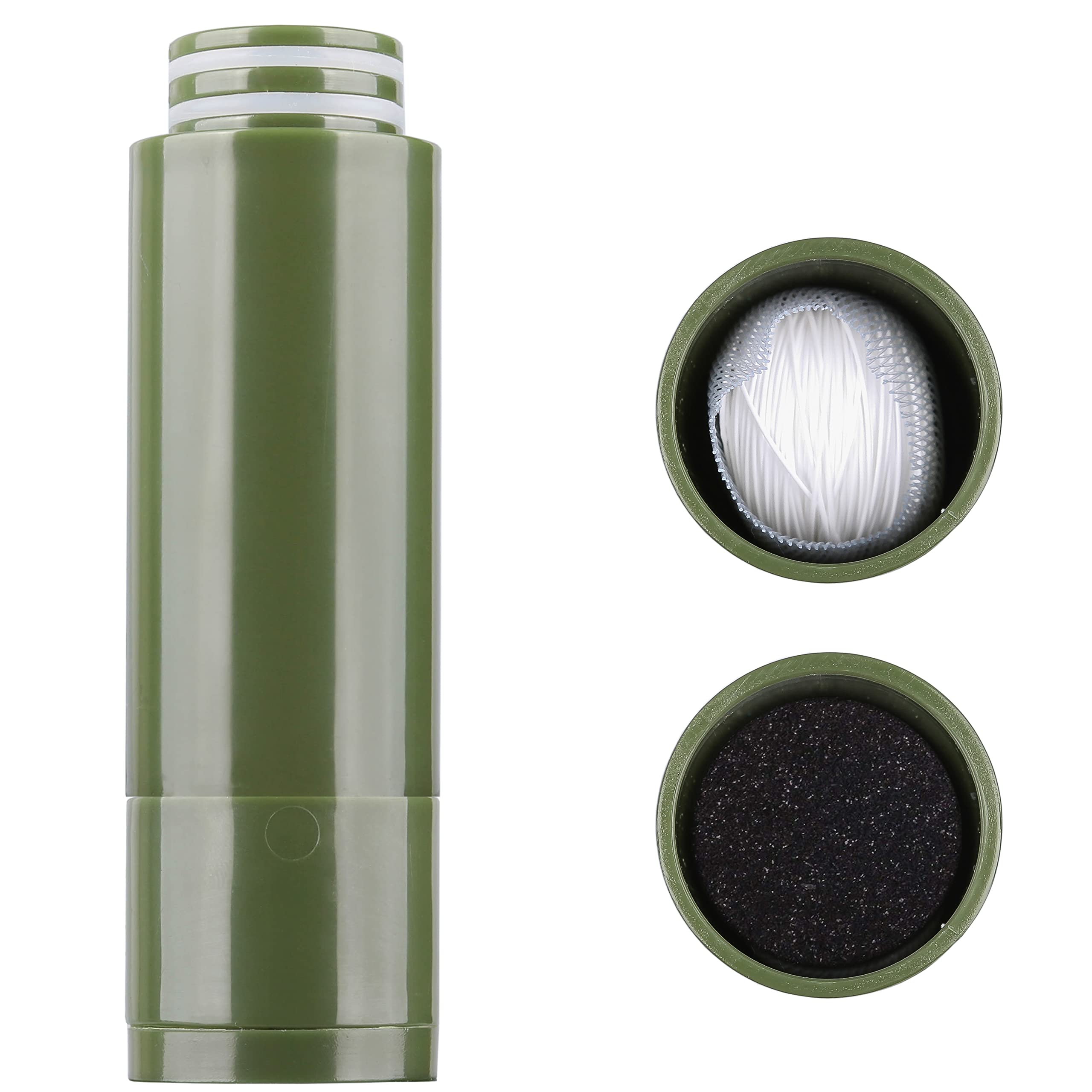 Water Filter Cartridge Replacement, 0.01 Micron Absolute Hollow Fiber UF Membrane Filter, 3 Stage Advanced Filtration Enhanced Internal Ultra Emergency Gear, Green