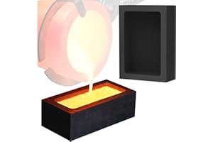 4.5KG CANALHOUT Graphite Ingot Mold Casting Tool, Casting Melting Tool, Used for Refining Gold, Silver, Copper, Aluminum, Brass (5.2 x 3.7 x 1.5 Inch)