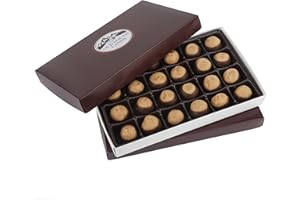 Uncle Butch's Fudge – Gourmet Chocolate Buckeyes – Handcrafted Holiday Treat with Peanut Butter Fudge Centre – Artisan Creamy Texture – Premium Christmas Gift Box for Holidays – 24 Count