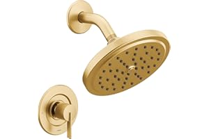 Moen Cia Eco-Performance Rain Shower Faucet Trim Kit with Wide Showerhead and Handle, Posi-Temp Valve Required, T2262EPBG