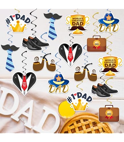 Father's Day Vintage Burlap Banner - 18PCS Swallowtail Flags With "Happy Father's Day", Hanging Bunting Decor