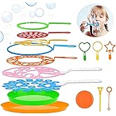 B bangcool Bubble Wands Set - Big Bubbles Wand Funny Bubbles Maker with Tray, Nice for Outdoor Playtime & Birthday Party & Ga
