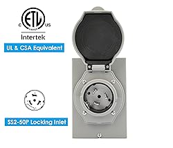 Veepeak 50 Amp Generator Inlet Box with Pre-Drilled