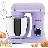 Stand Mixer, 6.5QT Tilt-Head Electric Kitchen Mixer 660W, 10-Speed Household food mixer with 304 Stainless Steel Bowl, Bread