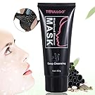 Black Mask, Purifying Peel Off Mask, Charcoal Peel Off Mask, Blackhead Remover Facial Masks Black Mud Acne Treatment Oil Control