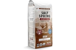 Salt Spring Coffee - Decaf Whole Bean Coffee, Organic Fair Trade Coffee, Swiss Water Process, Proudly Canadian (Dark Roast, 4