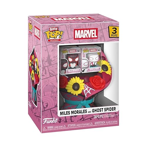 Funko Bitty Pop! Bouquet: Spider Man - Miles Morales and Ghost Spider - 0.9 Inch (2.2 Cm) Collectable - Gift Idea - Party Bags - Stocking Stuffers