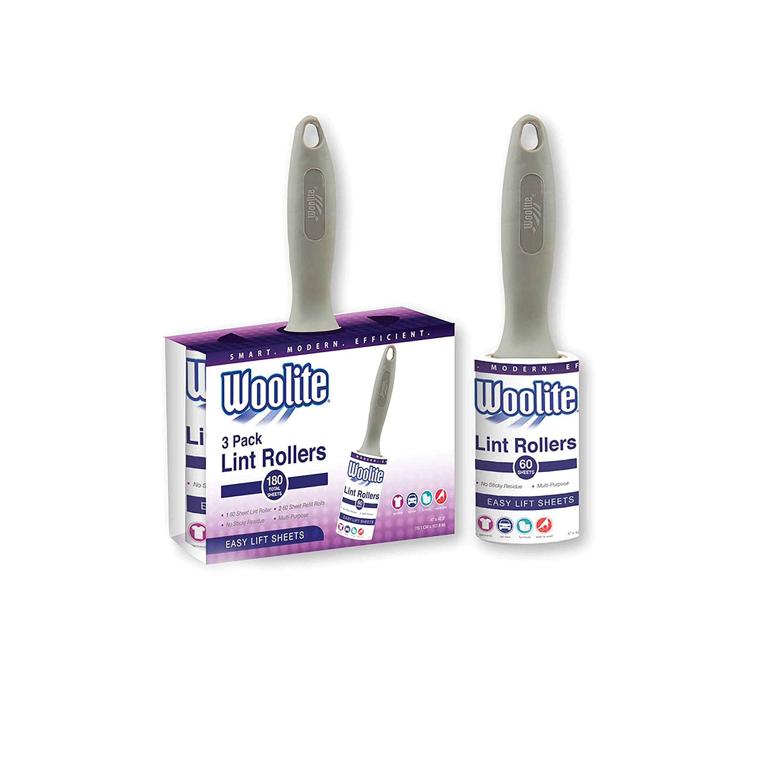Laundry 360 3 Pack Lint Rollers | 3 Pack | 180 Sheets per Roll | Good for Pants | Coats | Sweaters | Dresses | Suits | Formal Wear |