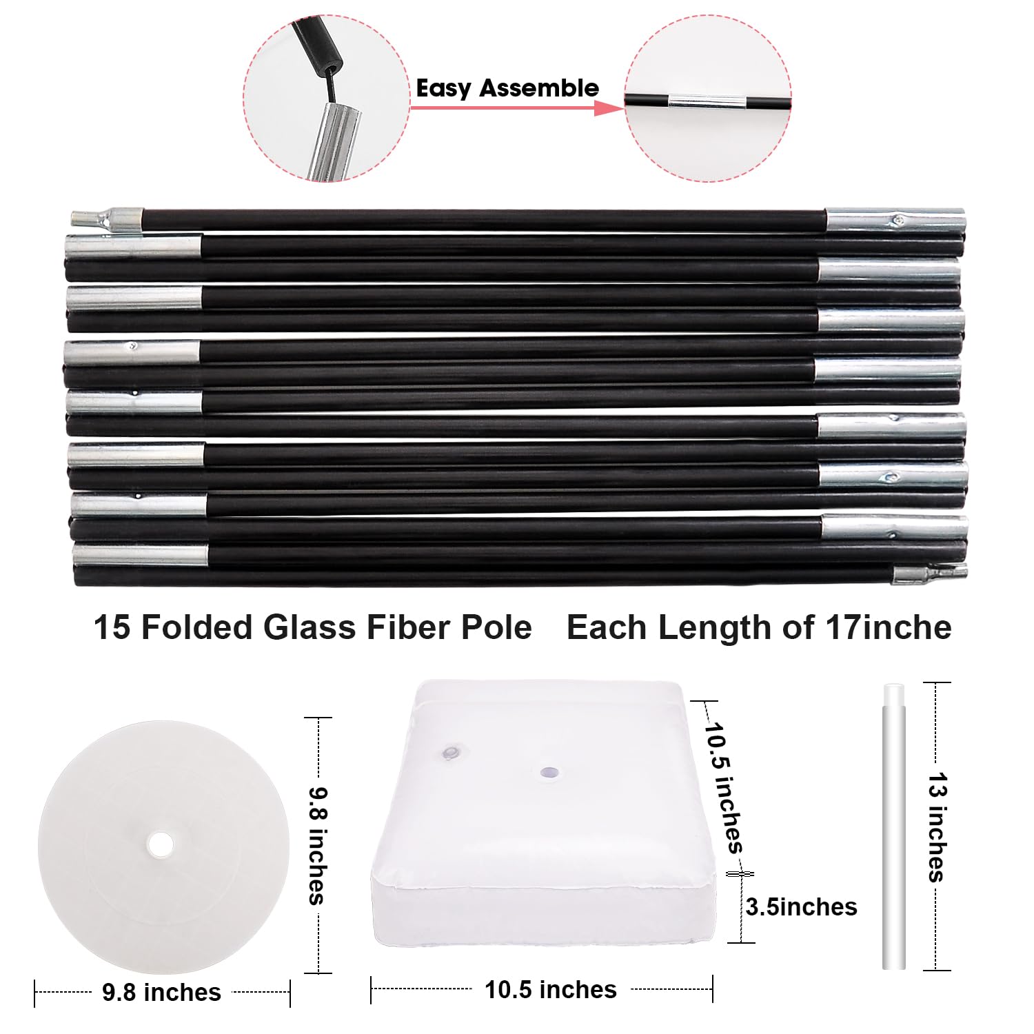 Chamvis Balloon Arch Kit, 9FT Height & 10FT Width Adjustable Balloon Arch Stand Frame Garland Stand: Wedding Baby Shower Birthday Photo Backdrop