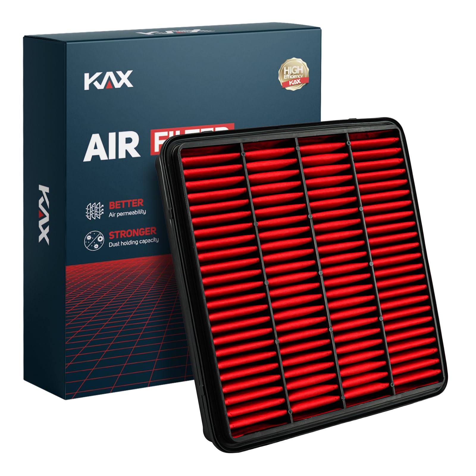 Photo 1 of KAX Premium Engine Air Filter, CA10343 Replacement for Lexus LX570 & Toyota Land Cruiser, Sequoia, Tundra, 2008-2021, Advanced Air Filter Media, Increased Acceleration