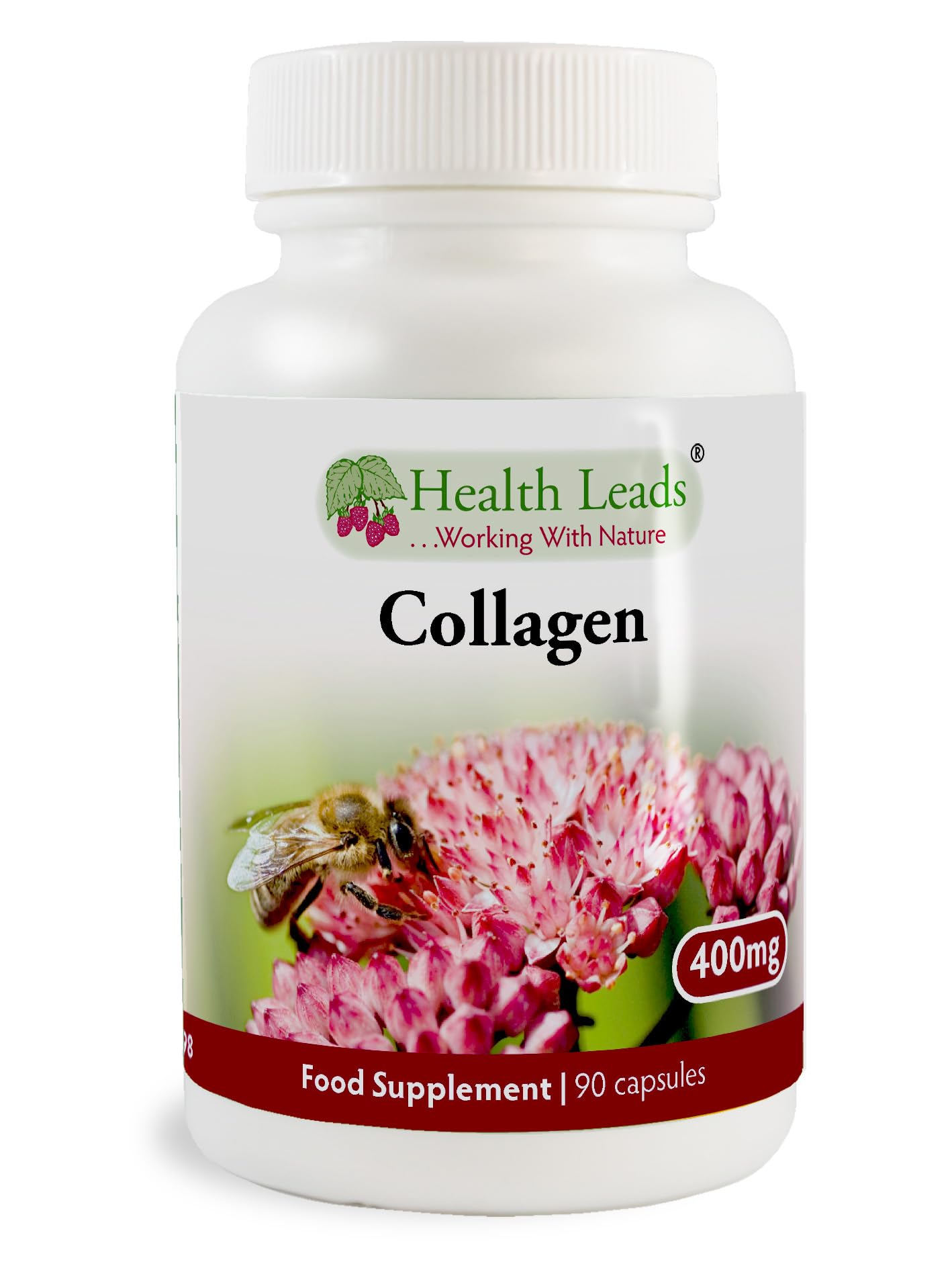 High Strength Collagen 400mg 90 Capsules, 3 Months Supply, Premium Hydrolysed Porcine Powder, Wrinkles, Hair, Skin, Nails & Joints, Magnesium Stearate Free & No Nasty Additives, Made in Wales
