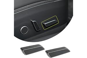 Betherioa 2PCS Seat Adjustment Button Compatible with Tesla Model 3/Y 2021 2022 2023, Passenger Side Seat Cushion Forward Adjustment Button Cover Replacement, Replaces Part 1098842-00-D (Black)