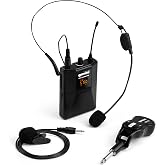 Gemini UHF Wireless Headset &amp; Lavalier System, Rechargeable (GMU-HSL100) | UHF wireless headset &amp; lavalier, rechargeable - 160+ ft range - plug-and-play - 1/4" plug for PA/amp