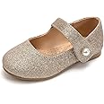 FUNKYMONKEY Toddler/Little Girl Mary Jane Dress Shoes Casual Slip on Ballet Flat