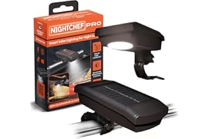 GRIDDLE BUDDY Night Chef Pro Smart Grill Light – Solar & USB Powered, Tilt Sensor, Magnetic Base & Universal Mount – Weatherproof Outdoor BBQ Light