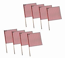 Mytee Products (8 Pack) 18"x18" Red Warning Flags