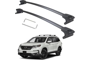 Autekcomma Heavy Duty 260lb Loading Weight Roof Rack Crossbars Compatible for Honda Pilot 2016-2022 Anti-Corrosion,Full Aluminum Black Matte Finishing (Sold as 1 Pair)