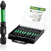 Hitscrews 2 Inch Anti Slip Phillips Impact Driver Bits #2, New Precision Laser-Etched Micro-Slip Grip, S2 Steel Ph2 Magnetic Screwdriver Bits For Heavy-Duty Repairs &amp; Home Improvement | 10 Pack