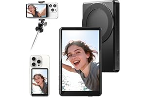 UBeesize Selfie Monitor Screen iPhone, Magnetic Back Camera Monitor with Built-in Bluetooth Shutter for Solo Shooting, 2000mAh Battery, Perfect for Vlogging, TikTok, and Live Streaming