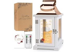 HN HAIINAA 60th Wedding Anniversary Lantern - Rose Gold 60th Anniversary Wedding Gift for Couple, Parents, Grandparents