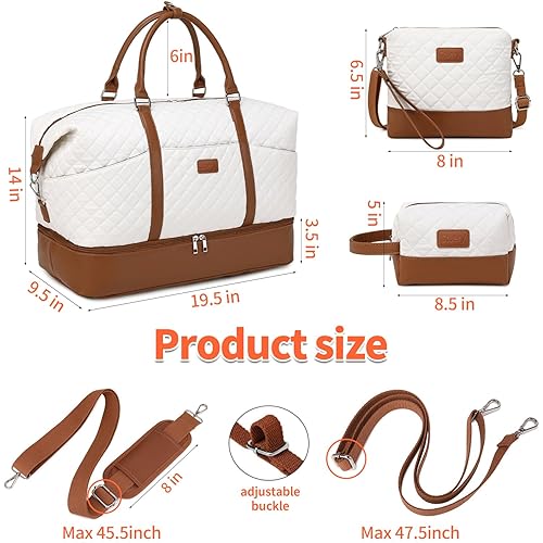 Weekender Bags for Women with Toiletry Bags Large Overnight Bags