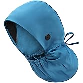 IRIS CRAFT Satin Lined Scrub Cap with Ponytail Pocket, Adjustable Surgical Cap with Sweatband & Buttons, Soft and Wrinkle-Resistant Scrub Hat for Medical, Spa, Beauty, Kitchen Use, Unisex