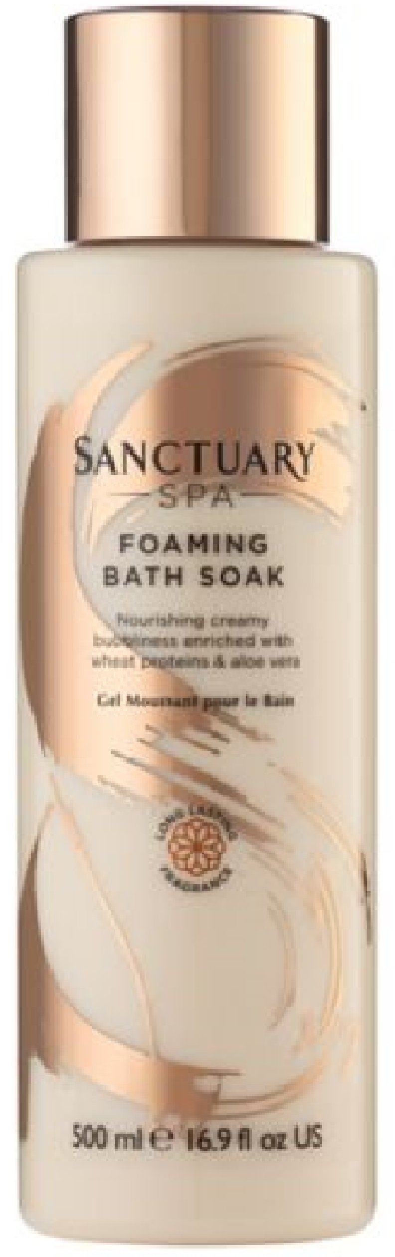 Sanctuary Spa Bubble Bath Foaming Bath Soak, Bath Cream, with Wheat Proteins and Aloe Vera, Vegan and Cruelty Free, 500 ml