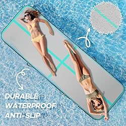 KIKILIVE Inflatable Air Gymnastics Tumbling Mat
