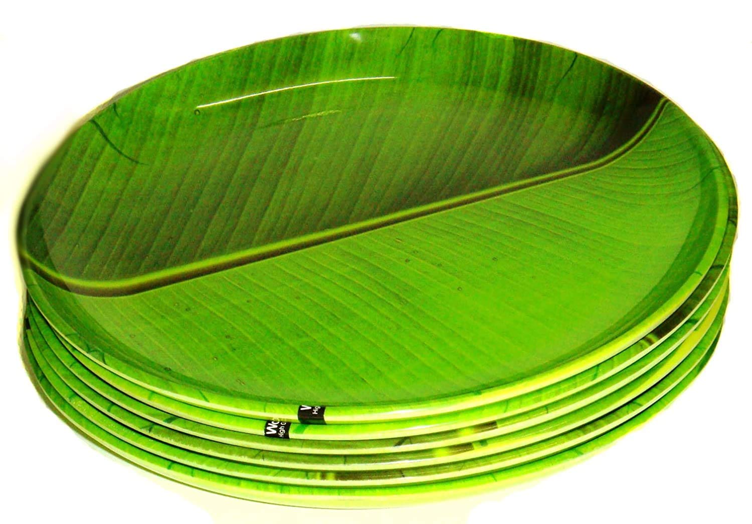 Buy VELTIN® Melamine Plate Set of 5pc 7 inch, Banana Leaf South Indian