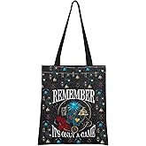 CMNIM Fantasy Novel Series Inspired Merch Remember It's Only A Game Tote Bag Book Lover Gifts for Bookish Bookworm