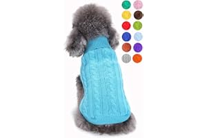 BWEALTHEST Dog Sweater, Warm Dog Sweaters for Small Dogs Medium Large Dogs, Cute Winter Classic Turtleneck Pet Sweater Cat Sweater Dog Clothes Coat Dog Christmas Sweaters for Girls Boys Dog Puppy Cat