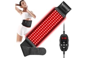 Red Light Therapy Wrap Belt for Body, 660nm&850nm Near Infrared Red Light Therapy with Vibration & Pulse, Infrared Heating Pa
