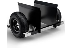 POUSEAYAR Heavy Duty Panel Dolly Slab Door Dollys with 2 10in Solid Rubber Tires Wheels, 1000LBS Load Bearing for Drywall Sheet Heavy Material Handling All Terrain Moving Cart Adjustable Panel Dolly - Black