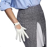 DooWay Leather Driving Gloves for Women Genuine Sheepskin Cosplay Costume Motorcycle Gloves