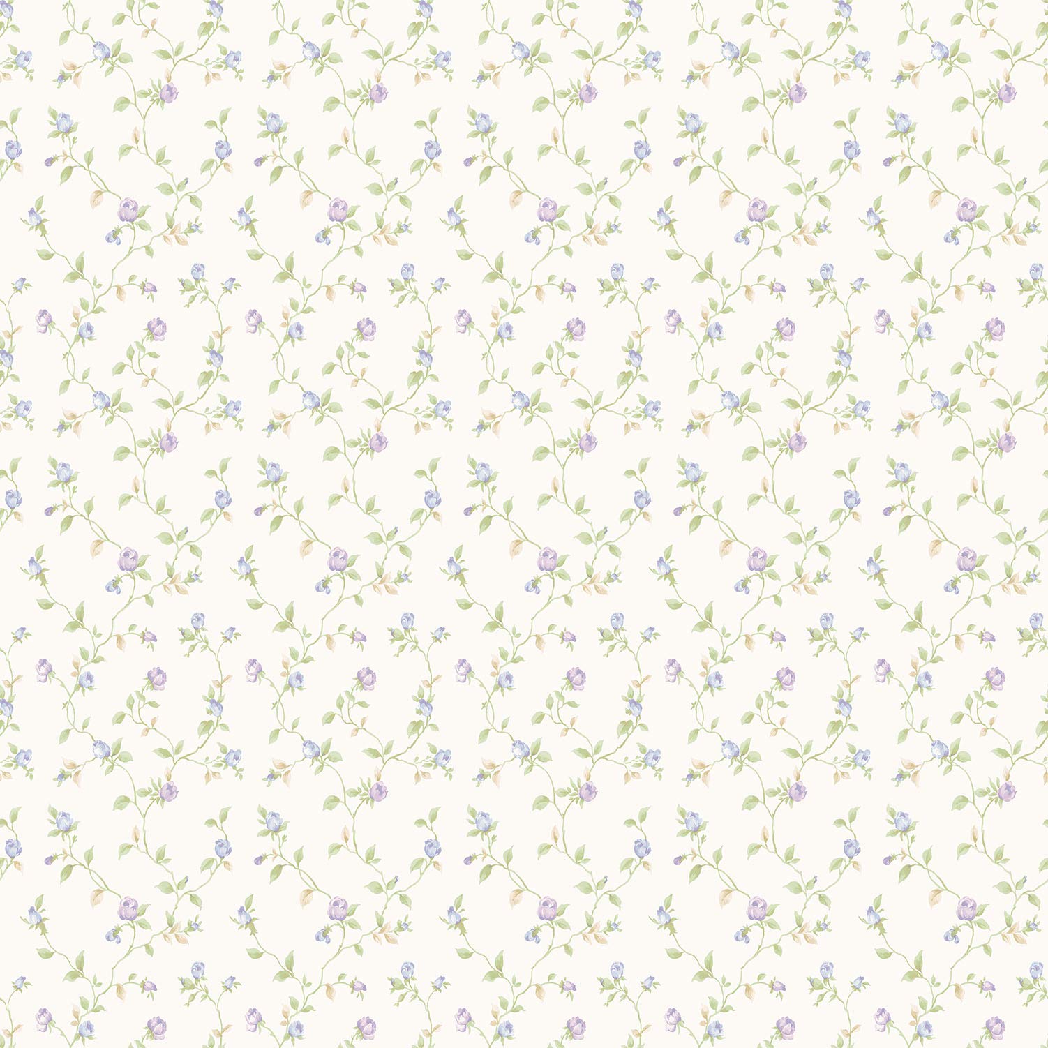 Galerie G67935 Miniatures 2 Rose Bud Trellis Design Wallpaper, Lilac/White, 10m x 53cm