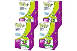 Flushable Wipes for Baby and Kids by Kandoo, Magic Melon, Potty Training Wet Cleansing Cloths, 250 Count, Pack of 4