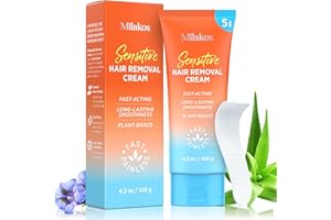 Milakos Painless Hair Removal Cream - Soothing Depilatory for Women with Sensitive Skin. Enriched with Aloe, Chamomile & Vitamin E, For Legs, Arms, Bikini & Underarms.