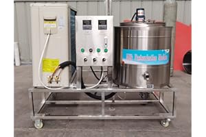 KOLICE 100L Commercial Refrigerated Pasteurization Machine Pasteurizer with Cooling Function for Milk Juice Beer Sauce Sterilization Dairy Equipment