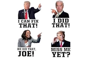 YINENA 100Pcs I Did That Biden Stickers I Can Fix That Trump Stickers Funny Sticker of Joe Biden and Donald Trump Sticker Campaign Logo Parody Sticker for Car Motorcycles Helmets Laptop Decor 2x3 in
