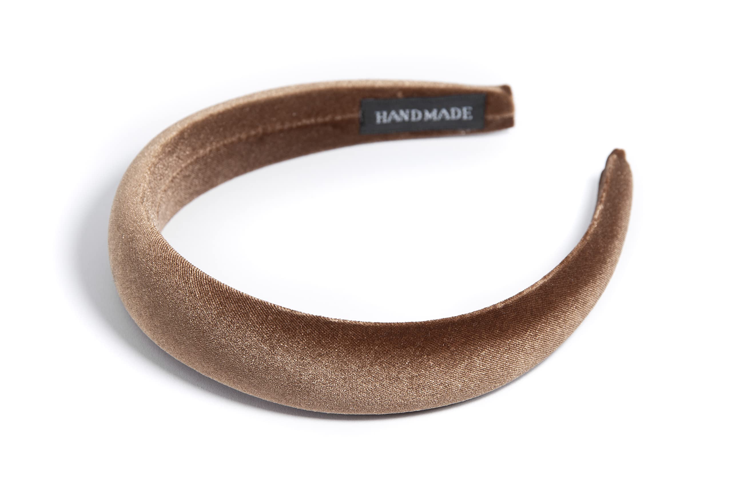 HABAC STUDIO- Headbands for Women Hair Accessories for Women Hair bands for Girls Headbands Velvet Sponge Small 3cm Wide. (Brown)