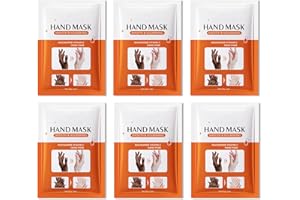 LINGHAOLH Hydrating Hand Masks, 6PCS Hand Mask Moisturizing Gloves for Men Women, Smooth Long Lasting Soft Exfoliating Hand Peeling Spa Mask Moisturizer Beauty Gift Set for Dry Cracked Rough Dull Hands（E)