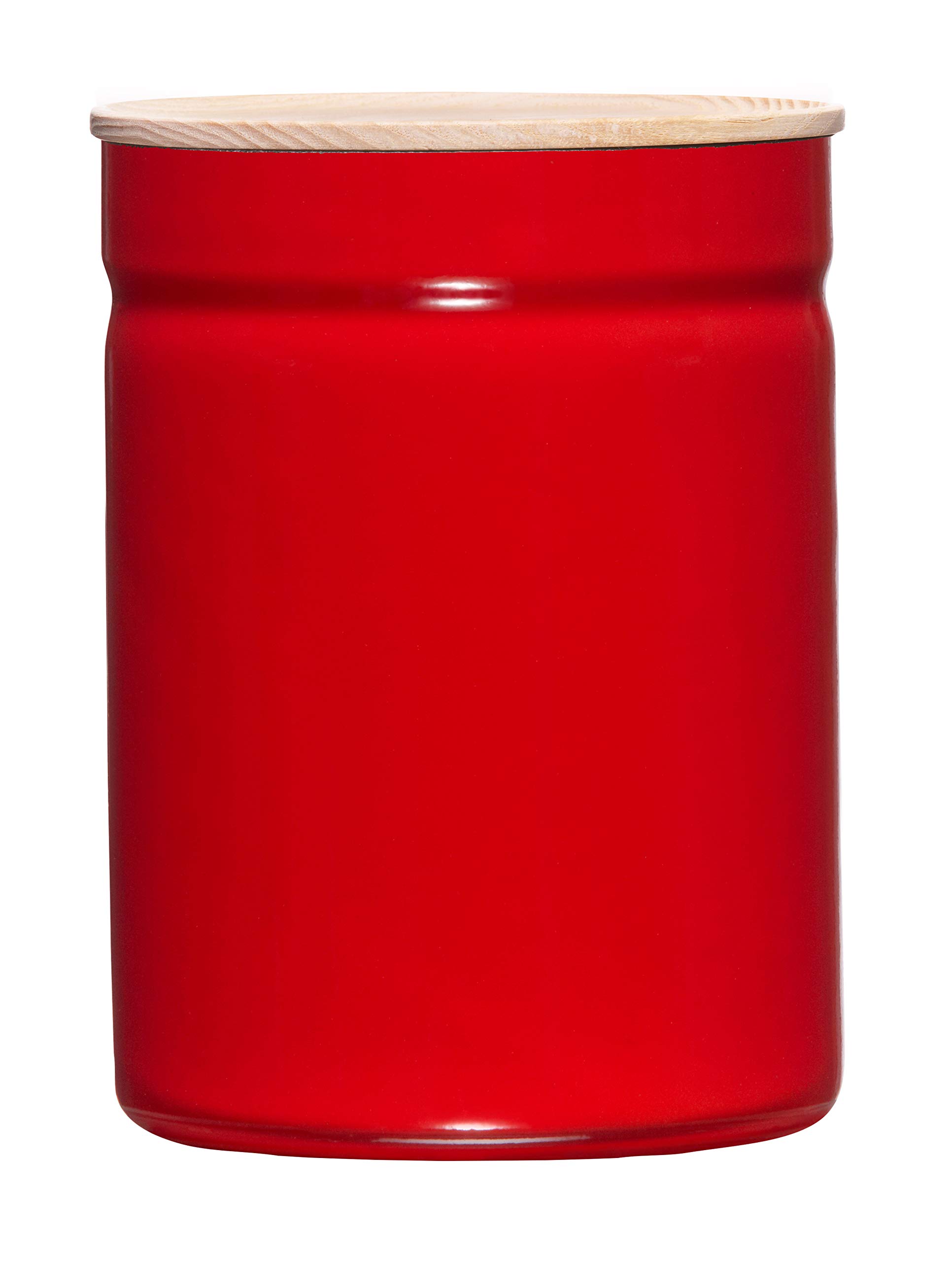 Riess, 2175-213, Storage Jar 13, 2.25L, TRUEHOMEWARE - Kitchen-Management, height 18 cm, Fresh Tomato, enamel, red, weight 0.75kg, diameter 13 cm, capacity 2.25 litres