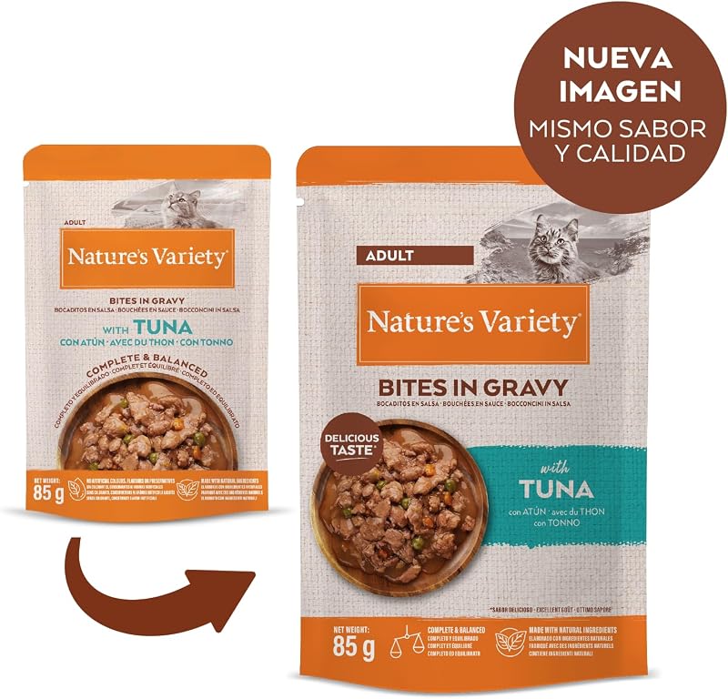 Mordidas em molho Comida húmida para gatos Caixa Multiflavor 12 x 85g